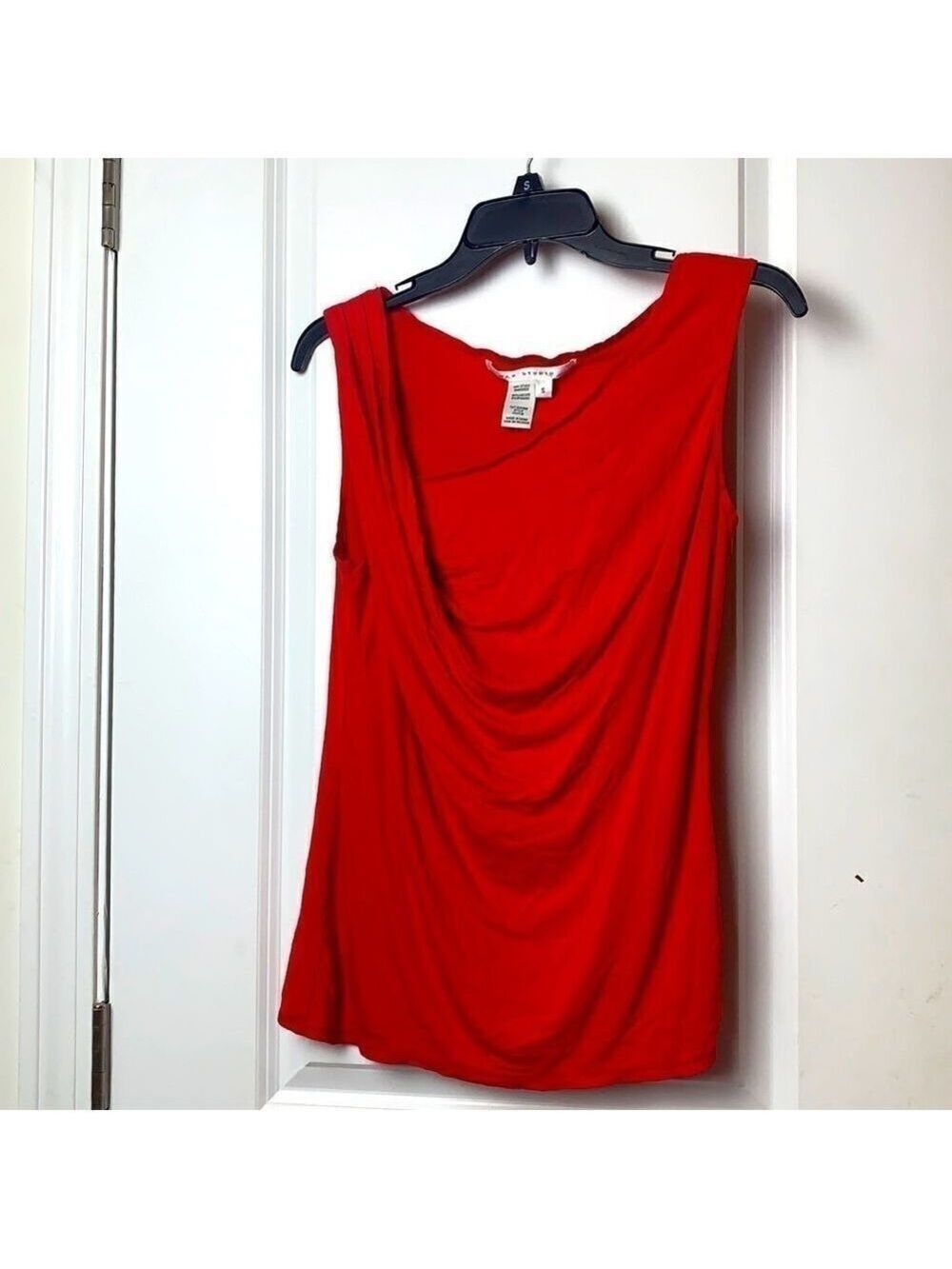Max Studio Small Red criss cross blouse